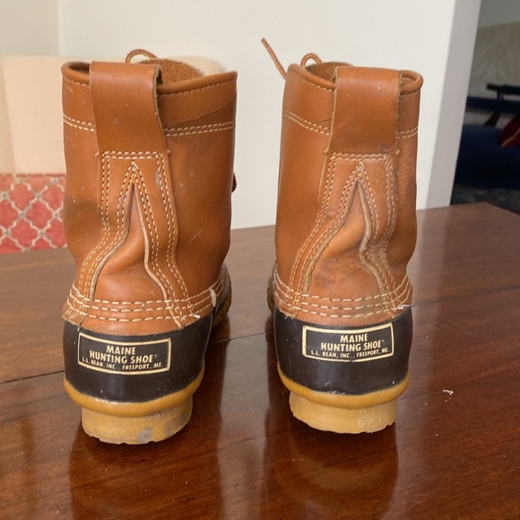 LL Bean Maine Women’s 8” Hunting Shoe or Duck Boots Leather Upper & Rubber Sole - Picture 6 of 8